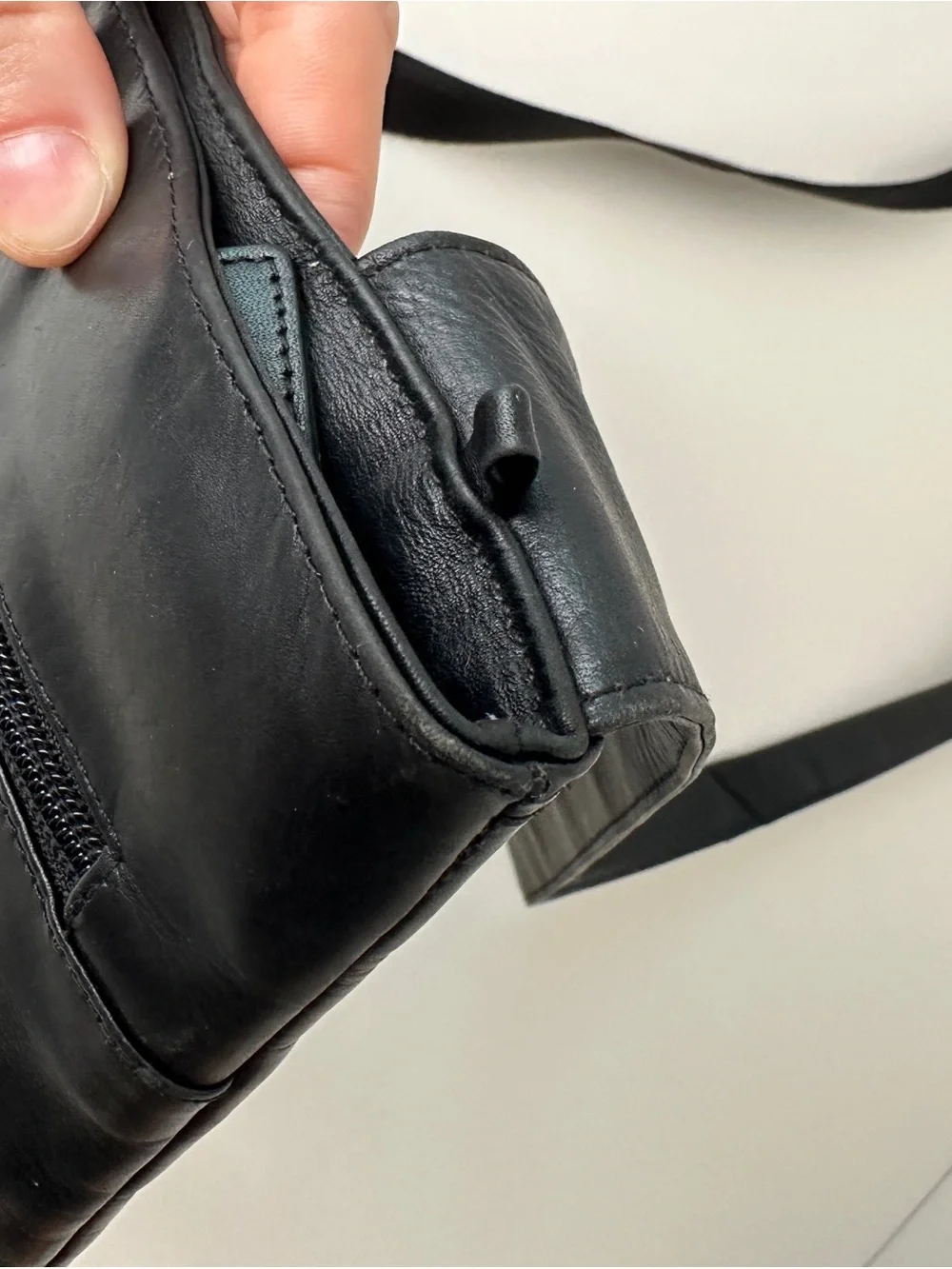Radley London Black Leather Slim Crossbody Bag Messenger Purse Tiffany Lining